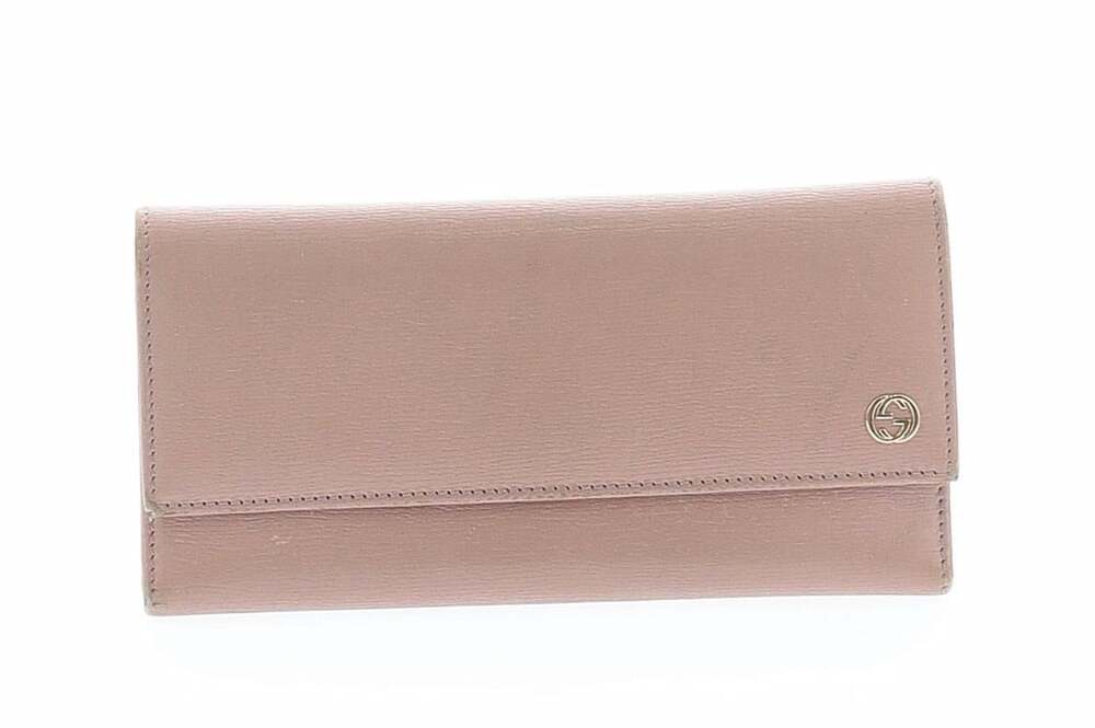 Gucci Interlocking G Continental Wallet Pink Leather